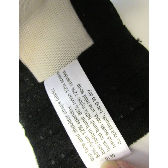 Ashley Stewart Butterfly Bra Full Figure Plunge w/Extender Sexy Black Mesh 44DD - Picture 5 of 9